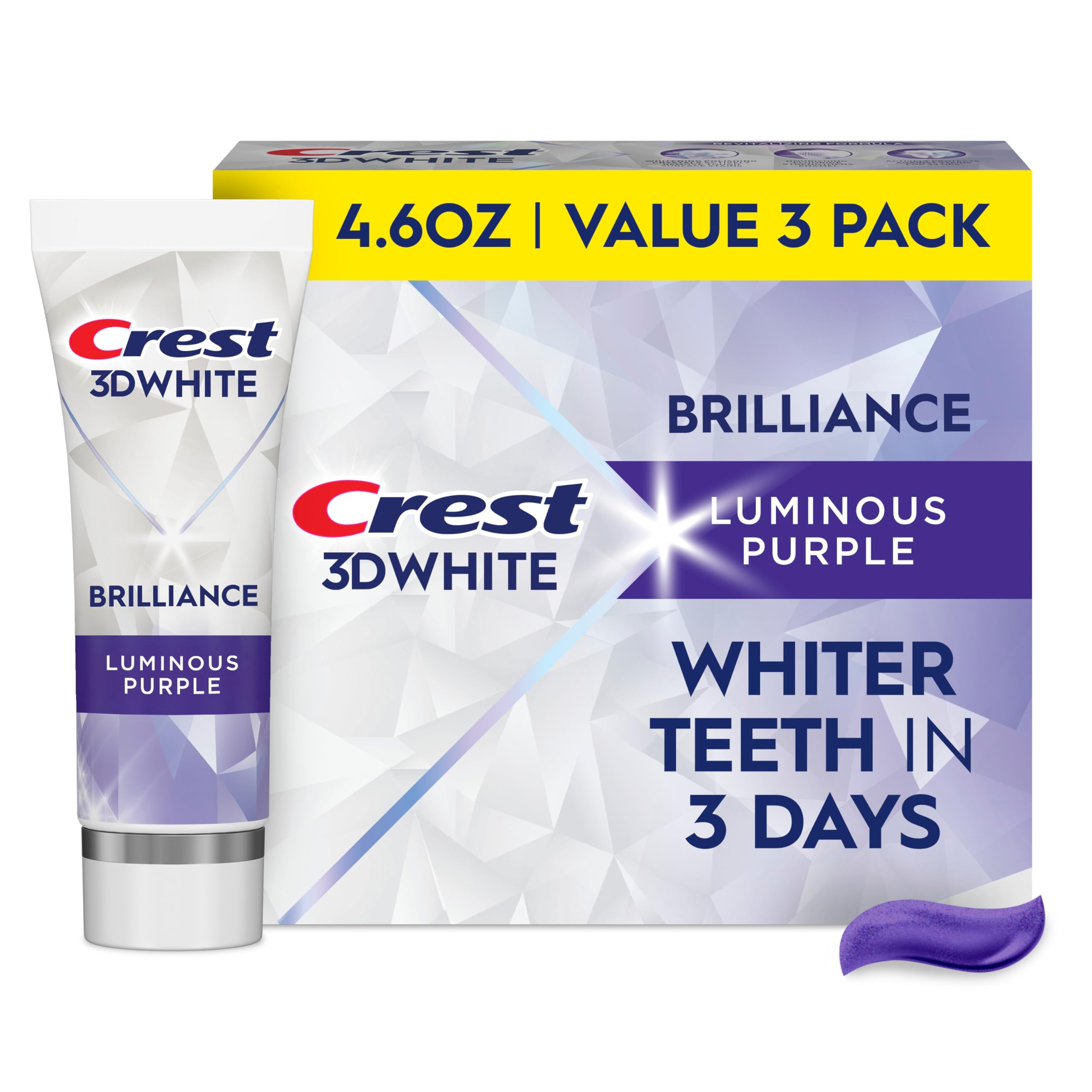 Amazon.com : Crest 3D White Brilliance Luminous Purple Teeth